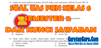 Soal penilaian akhir semester merupakan salah satu metode yang untuk mengetahui tingkat pemahaman peserta didik terhadap. Soal Pkn Kelas 6 Sd Uas Semester 2 Dan Kunci Jawaban Lengkap Kisi Kisi Soal Coretan Guru