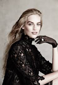 Model vanessa axente is smart sensuality ladylike, styled in black sheer elegance contrasted with guipure laces and textures with a modern attitude, styled by julia von boehm. Vanessa Axente Vogue