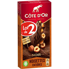 Chocolat Noir Noisettes Entieres Cote D Or Les 2 Tablettes De 180 G A Prix Carrefour Chocolat Noir Noisette Cote D Or