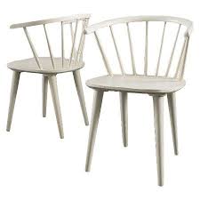 Set Of 2 Countryside Rounded Back Spindle Wood Dining Chair Antique White Christopher Knight Home Spindle Dining Chair Dining Chairs Round Back Dining Chairs