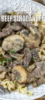 A Creamy Beef Stroganoff Recipe Is A Household Staple This Easy Recipe Is Made With Steak Creamy Beef Stroganoff Recipe Beef Stroganoff Easy Stroganoff Recipe