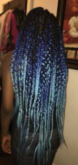 Black And Blue Ombre Box Braids Beautiful Black Dk Blue Light Blue Ombre Jumbo Box Braids Blue Box Braids Jumbo Box Braids Box Braids