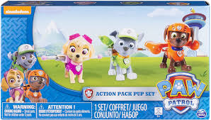 Sign in to add this item to your wishlist, follow it, or mark it as ignored. Paw Patrol Action Pack Pups Set 5 Skye Zuma And Rocky Styles Vary Amazon Co Uk Toys Games
