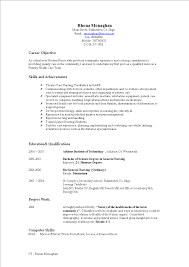 Telecharger Gratuit Nursing Resume Objective