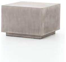 Safavieh bryson concrete outdoor coffee table. In Stock Darlington Concrete Cube Coffee Table Industrial Outdoor Coffee Tables By Rustic Home Furnishings Houzz
