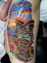 Tiki Tattoos Hawaiian Tattoo Tiki Tattoo Sunset Tattoos