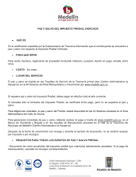 Análisis histórico de los últimos cinco años cifras en millones. Paz Y Salvo Del Impuesto Predial Unificado Que Es Es