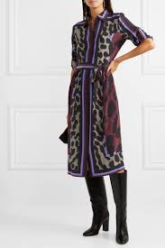 diane von furstenberg sogol belted printed silk crepe de