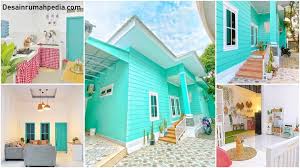 Pada pintunya diberi sentuhan warna merah yang cantik. Ide Rumah Minimalis Nuansa Hijau Tosca Yang Membuat Suasana Ceria Dan Cerah Desainrumahpedia Com Inspirasi Desain Rumah Minimalis Modern