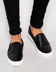 Asos Woven Slip On Plimsolls At Asos Com Slip On Trending Sneakers Slip On Sneaker