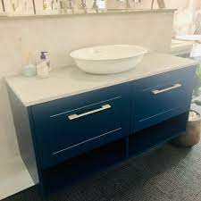«everything your bathroom desires and more ✨ available now! Hamptons Wall Hung Bathroom Vanity Lavare