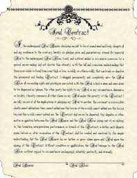 Soul Contract Amarantha Soul Contract Contract Template Soul