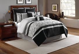 Black And White Bed In A Bag Walmart 8 Piece Blakely Black Gray Comforter Set Walmart Com Comforter Sets Luxury Bedding Sets Bed Decor