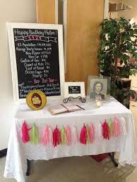 Before we start to break our heads to know which elements or which decoration is the most appropriate for a birthday. My Grandmother S 90th Birthday Party Tissue Paper Garland Chalkboard Sign Tissuepapergar 100th Birthday Party 90th Birthday Parties Milestone Birthday Party