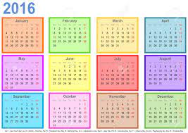 Maybe you would like to learn more about one of these? Calendar 2016 With Colorful Squares For Each Month And Markings Royalty Free Cliparts Vectors And Stock Illustration Image 40876199