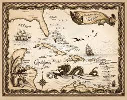 Caribbean Nautical Chart By Savanna Redman In 2019 Sea