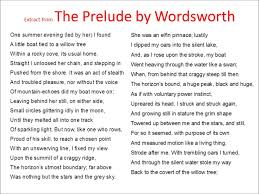 Extract From The Prelude By William Wordsworth Extract From The Prelude Prelude William Wordsworth