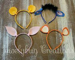 Piglet Eeyore Tigger Kangaroo Rabbit And Pooh Ears Comes On Clips Our Headband Choose One Or Custom 2 Winnie The Pooh Halloween Winnie The Pooh Costume Winnie The Pooh Ears