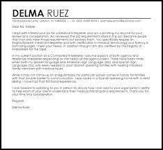 Check spelling or type a new query. Medical Interpreter Cover Letter Sample Cover Letter Templates Examples