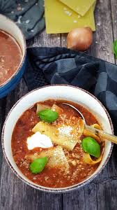 Mit sauce beginnen und abschließen. Lasagne Suppe Lydiasfoodblog