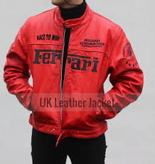 Black And Red Leather Motorcycle Jacket Red Ferrari Brand Motorcycle Leather Jacket Black Color With Safety Gear Jaket