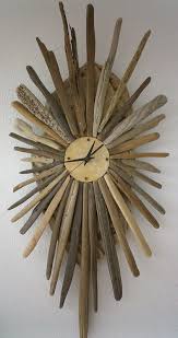 driftwood and boat fibreglass face clock horloge bois horloge bricolage mur en bois diy