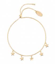 Receive item at delivery office. Orelia Bracelet Star Charm Drop Slider Bracelet Pale Gold Plated Ore23062 The Little Green Bag