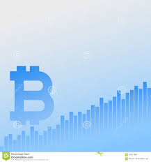 Bitcoins Growth Chart Business Background Stock Vector