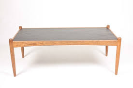 Bright blue and red geometrical design on square slate cm. Oak Amiral Coffee Table With Slate Top By Eric Merthen 1950s For Sale At Pamono