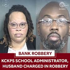 A woman arrested with her husband in connection with a January bank robbery  works for Kansas City, Kansas, Public Schools, the district confirmed  Tuesday. MORE:  https://www.kmbc.com/article/kansas-city-kansas-couple-arrested-bank-robbery-school  ...