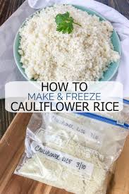 How To Make And Freeze Cauliflower Rice Recipe Food Processor Recipes Frozen Cauliflower Rice Food
