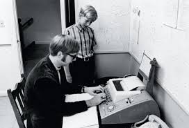 Microsoft Founders Bill Gates 13 And Paul Allen 15 Connect To A Pdp 10 Computer At The University Of Washington Through A Teletype Terminal At Their Lakeside Bill Gates History Lakeside School
