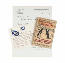 The first and second Antarctic Relief Expeditions, 1902-1904 , Captain William  Colbeck's Scrap Album including approximately 39 photographs, the majority  vintage prints, relating to the expedition, along with numerous loosely  inserted letters