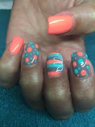 A nursery will be a lot easier to throw together if you can. Gray Coral And Aqua Polka Dots And Stripes Nails Nailart Teal Nails Funky Nails Aqua Nails