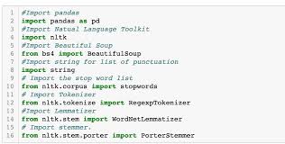 Opens a file and splits it into a list for each new line with open(filename, 'r') as file Nlp For Beginners Cleaning Preprocessing Text Data By Rachel Koenig Towards Data Science