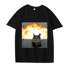 áo thun Uniqlo họa tiết mèo meme gần
