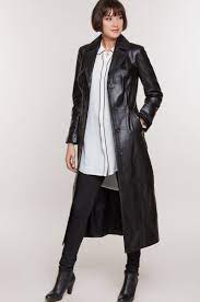 Pin On Long Leather Coat