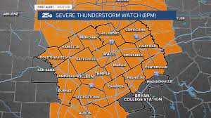 Warnings are issued when severe weather is happening. Severe Thunderstorm Watch Issued For Most Central Texas Counties Until 8 Pm