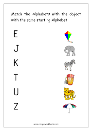 Cut and paste alphabet worksheets; Free English Worksheets Alphabet Matching Megaworkbook