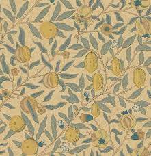 Fruit By Morris Blue Gold Brown Wallpaper Wallpaper Direct William Morris Tapet Wallpaper