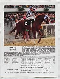 Details About Secretariat Belmont Stakes Triple Crown Ron Turcotte 1973 Photo With Chart