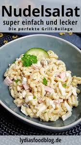 Nudelsalat Mit Mayonnaise Lydiasfoodblog Rezept Nudelsalat Rezept Nudelsalat Nudel