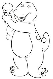 Barney The Dinosaur Black And White Barney Eat Ice Cream Coloring Pages Best Place To Color Ice Cream Coloring Pages Dinosaur Coloring Pages Coloring Pages