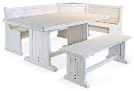 Maybe you would like to learn more about one of these? In Stock White Corner Breakfast Nook Set Farmhouse Dining Sets By San Carlos Imports Llc Houzz
