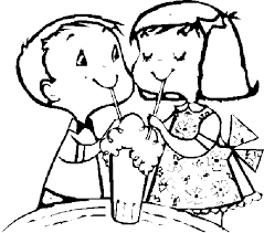 Sweet ice cream, chocolate, fruit, even caramel. Friends Coloring Book Page Friends Sharing A Milkshake Coloring Page Ice Cream Store Soda Shop Sipping From Straws