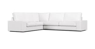 Removable back cushions are adjustable; Kivik 5 Seat Sectional Slipcovers Comfort Works