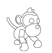 Adopt me pets coloring pages are a great way to keep kids occupied when they need a little down time. Monkey Adopt Me Coloring Page Free Printable Coloring Pages For Kids