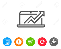 Data Analysis And Statistics Line Icon Report Graph Or Chart