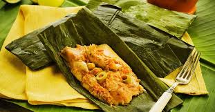 Tamale Mit Hahnchen Und Oliven Im Bananenblatt Rezept Rezepte Lebensmittel Essen Essen