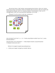 2×2, 4×4, 5×5, 6×6, mirror, snake, segitiga dan berjuta yang lainnya. Rumus Rubik